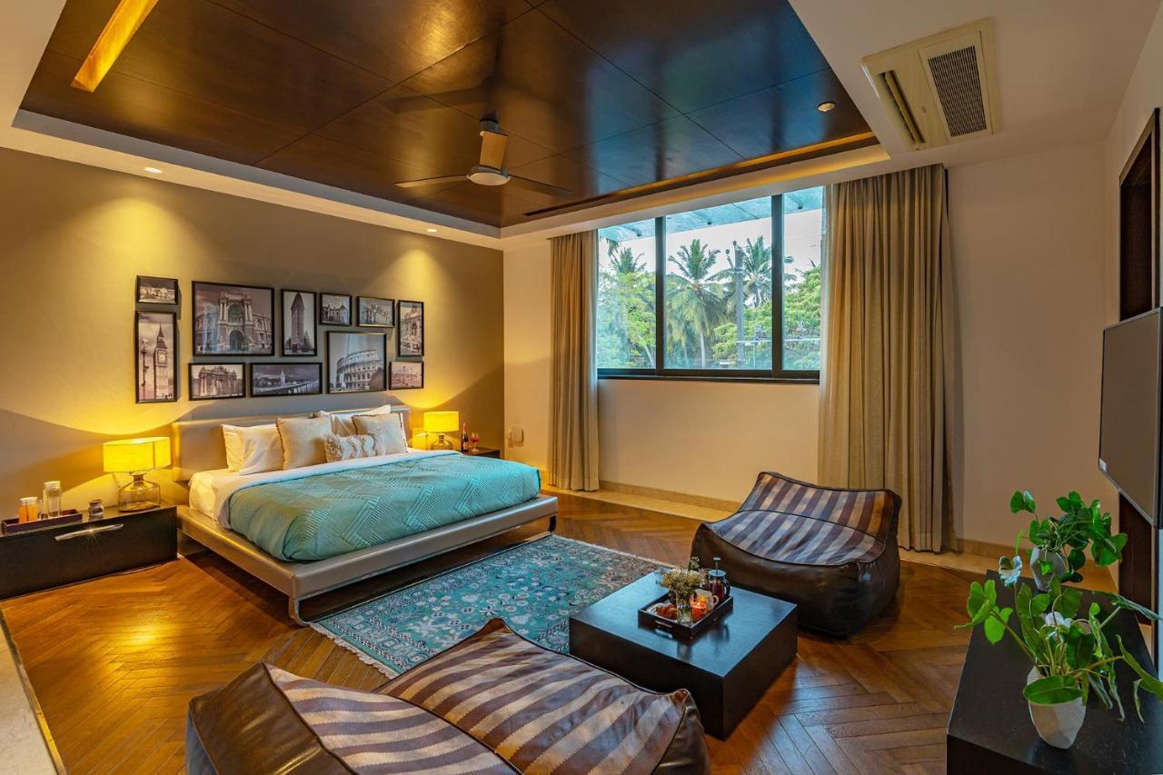Oceanic Sunsets With River View, Comp Breakfast & Infinity Pool At Stayvista Verem Exterior foto